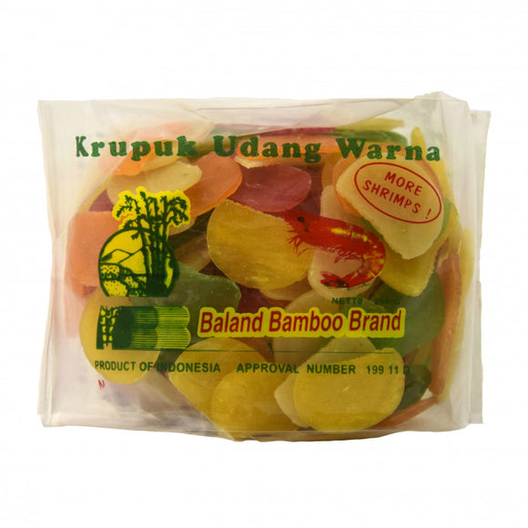 Baland Bamboo Ongebakken Gekleurde Krupuk Udang Sidoarjo 250g