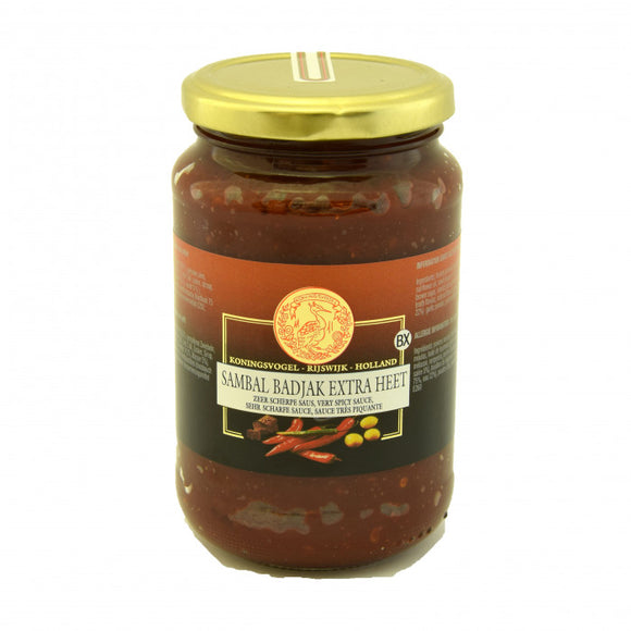 Koningsvogel Sambal Badjak Extra Heet 375g