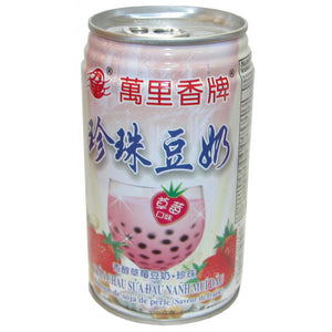 Mong Lee Shang Pearl Soybean Drink with Tapioca ball Strawberry Flav. 珍珠豆奶(草苺味) 320g