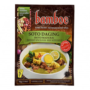 Bamboe Bumbu Soto Daging (Instant Spices For Beef Soto Soup) 40g