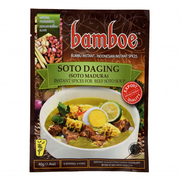 Bamboe Bumbu Soto Daging (Instant Spices For Beef Soto Soup) 40g