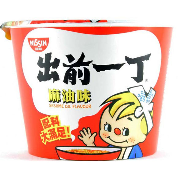 Nissin Demae Ramen Bowl Noodle Sesame Oil Flavour 99g / 出前一丁麻油味碗面