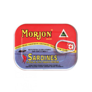 Morjon Sardines In Soya Oil With Tabasco Peppers 120g