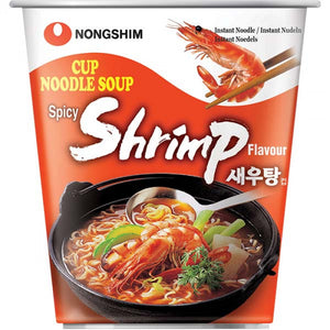 Nong Shim Cup Noodle Soup Spicy Shrimp Flavour 67g / 农心韩国辣虾味杯面 67克