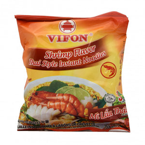 Vifon Instant Noodles Shrimp Flavour Mi Lau Thai  泰式蝦面 70g