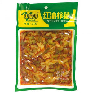 Weijute Pickled Vegetables With Chilli Oil 138g / 味聚特 红油榨菜 138克