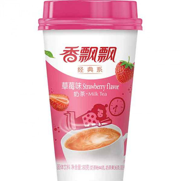 XIANG PIAO PIAO Milk Tea Strawberry Flav. 80g / 香飘飘奶茶（草莓味）80g