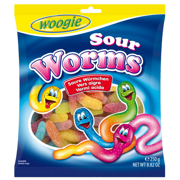 Woogie Sour Worms 250g