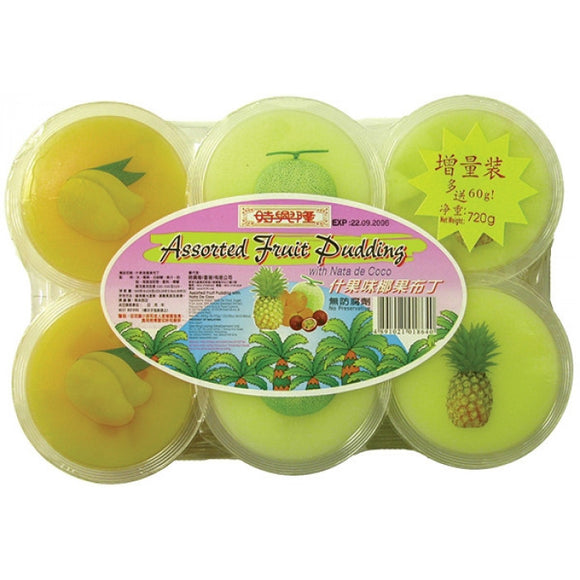 SHL Sze Hing Loong Assorted Fruit Pudding With Nata De Coco 660g 时兴隆什果椰果布丁