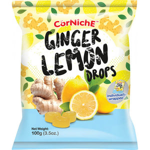 Corniche Ginger Hard Candy With Lemon Flav. 100G / 可尼斯 柠檬姜糖 100克