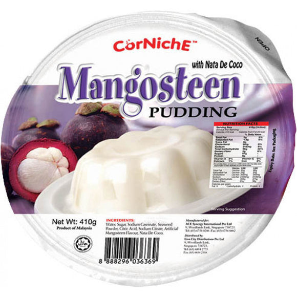 Corniche Mangosteen Pudding With Nata De Coco 410G / 可尼斯 山竹椰果布丁 410克