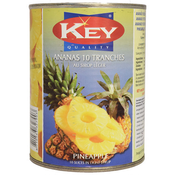 Key Ananas Schijfjes 10st 565g / 菠萝罐头 565克