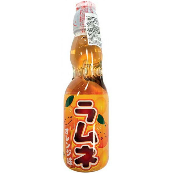 Hatakosen Ramune Soda Orange Carbonated Drink 200ml / ハタ鉱泉 ラムネ ソフトドリンク オレンジ 200ml